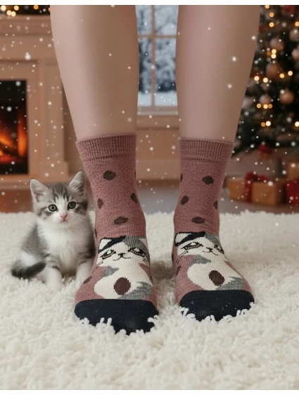 Ponožky WiK 002 Angora dámské 02 Cats 35-42