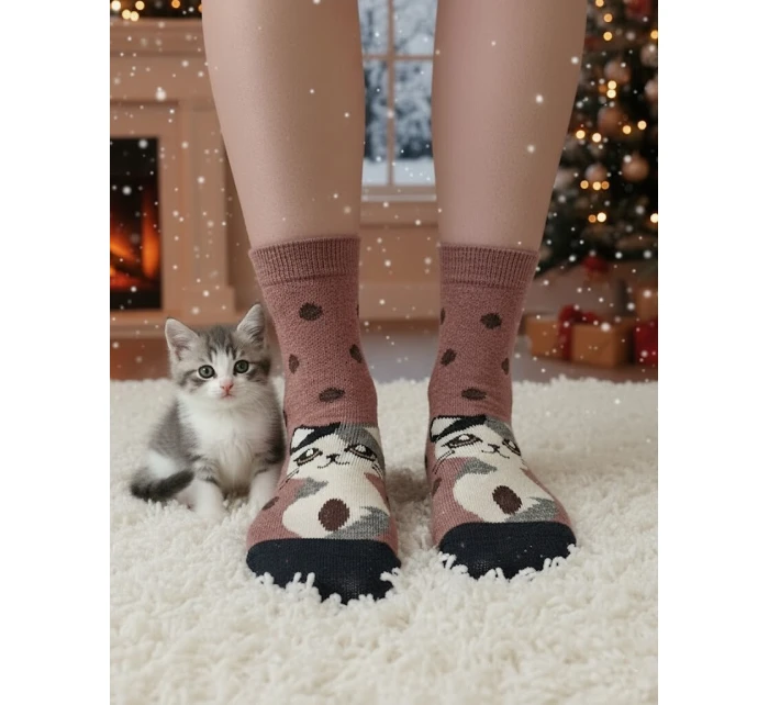 Ponožky WiK 002 Angora dámské 02 Cats 35-42