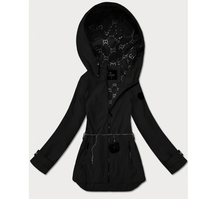 Damska kurtka z łańcuszkiem Goodlookin czarna (KK6021-1)