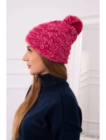 Fleecová čepice Fiona model 18751239 fuchsiová + světle pudrově růžová - K-Fashion Fleecová čepice Fiona model 18751239 fuchsiová + světle pudrově růžová - K-Fashion