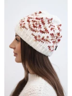 Dámská zimní vlněná čepice s ozdobnými krystalky K399 černá