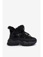 Dámské boty trapery s kožešinou černé model 21643992 - EVENTO