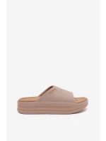 Dámské Pantofle Na Platformě Big Star model 21706422 Tmavě Béžové - Big Star Shoes Dámské Pantofle Na Platformě Big Star model 21706422 Tmavě Béžové - Big Star Shoes