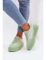 Dámské tenisky na platformě Zelená model 21997859 - Boto