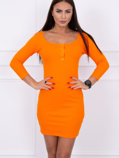 Šaty s výstřihem na zdřímnutí oranžové