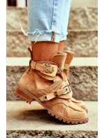 Dámské Kotníkové Boty Lu Boo Semišové s vykrojením Camel Rock Girl Dámské Kotníkové Boty Lu Boo Semišové s vykrojením Camel Rock Girl