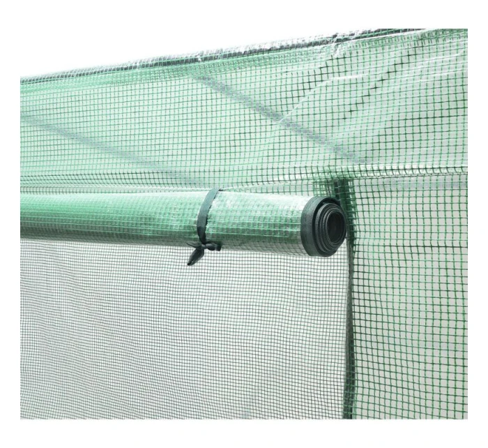 SKLENĚNÁ SKŘÍŇ PRO ZAHRADNÍ TOMATOPY 200x77x168-150CM PE ZELENÁ