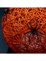 DEKORATIVNÍ KOULE VEDLA PAVOUK LAMPA 15CM HALLOWEEN ORANŽOVÁ