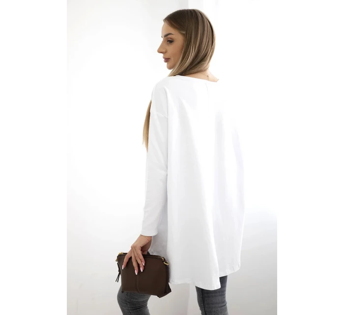 Dámská halenka s model 21138050 a nápisem Canyon bílý - K-Fashion