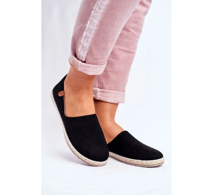 Dámské sametové espadrilky černé model 21535324 - Boto