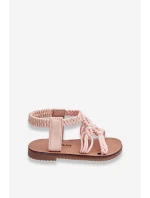 Dětské pletené nazouvací sandály Růžove Tracy Dětské pletené nazouvací sandály Růžove Tracy