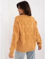 Sweter AT SW model 20459129 camelowy - FPrice Sweter AT SW model 20459129 camelowy - FPrice
