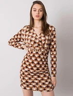 Šaty DHJ SK 12695.26P světle hnědá