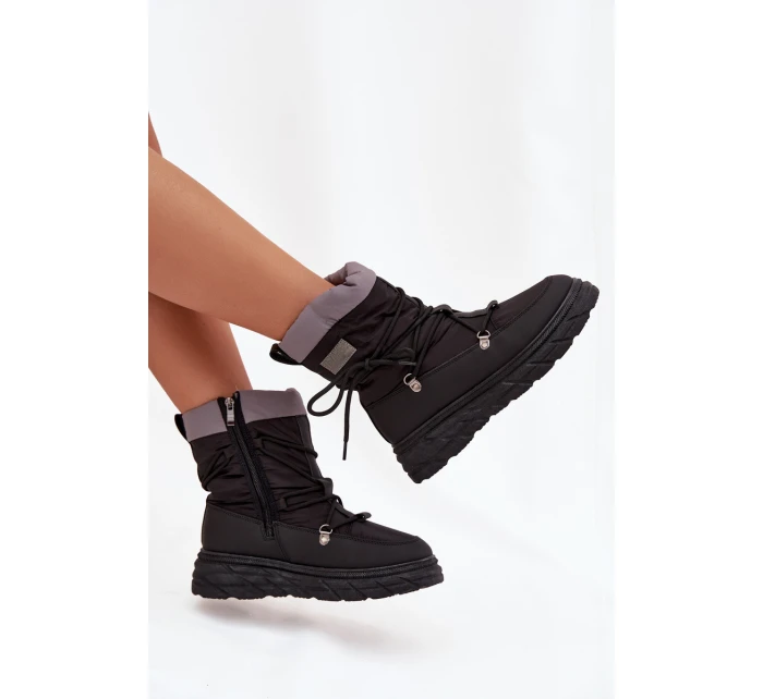 Dámské sněhule na zip Lee Cooper – černé