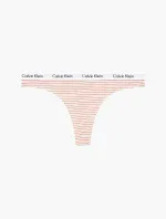 Tanga D1617E - WAN - béžová s proužkem - Calvin Klein