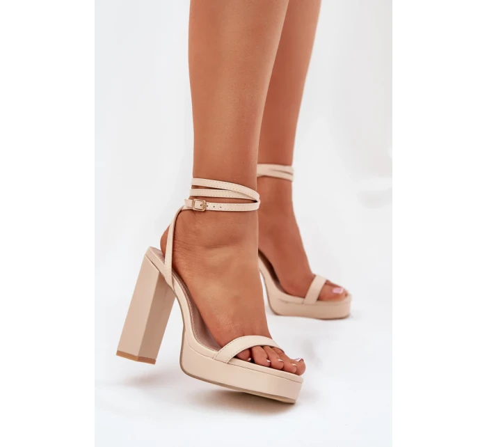 Sandály na podpatku model 212820 Step in style Sandály na podpatku model 212820 Step in style