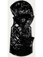 Lesklá černá vesta s model 20610234 - Libland Lesklá černá vesta s model 20610234 - Libland