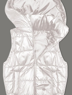 Bílá péřová vesta s odepínací kapucí model 19640139 - S'WEST