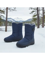 Dámské ploché zateplené sněhule tmavě modré model 21906476 - Potocki Dámské ploché zateplené sněhule tmavě modré model 21906476 - Potocki