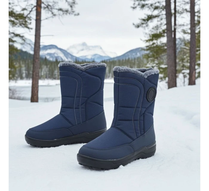 Dámské ploché zateplené sněhule tmavě modré model 21906476 - Potocki Dámské ploché zateplené sněhule tmavě modré model 21906476 - Potocki