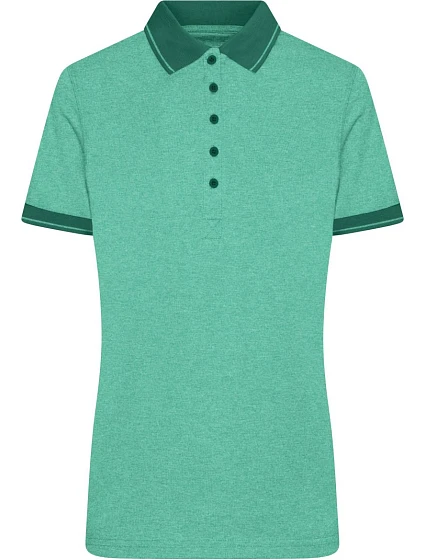 Daiber JN 705 Dámské žerzejové melírované polo 02.0705 green melange/dark green Daiber JN 705 Dámské žerzejové melírované polo 02.0705 green melange/dark green