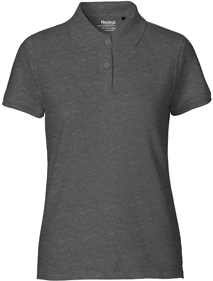 Neutral O 22980 Dámské piqué polo z bio bavlny 77.2280 dark heather Neutral O 22980 Dámské piqué polo z bio bavlny 77.2280 dark heather