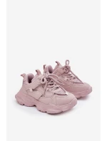 Dětské tenisky na platformě růžové Hanomess