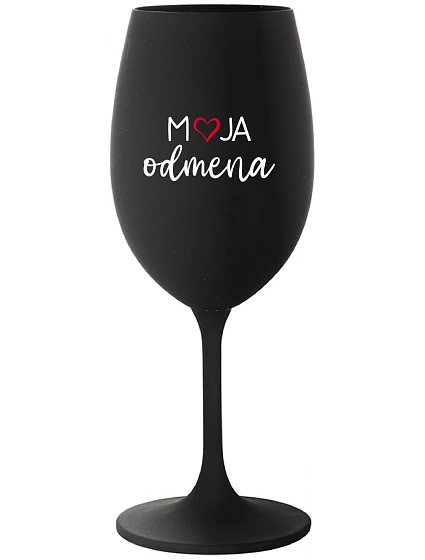 MOJA ODMENA - čierny pohár na víno 350 ml MOJA ODMENA - čierny pohár na víno 350 ml