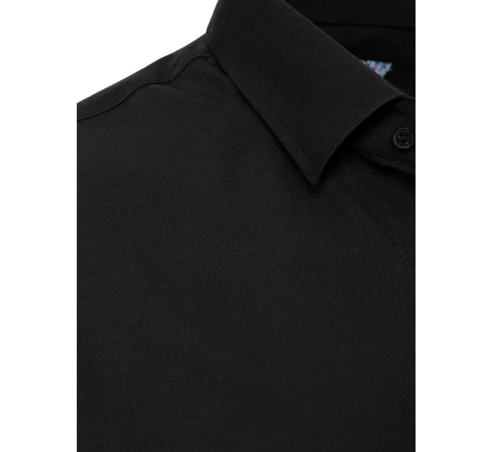 Pánská elegantní černá košile FashionStreet DX2478 Pánská elegantní černá košile FashionStreet DX2478