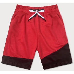 Červené dvoubarevné pánské kraťasy (8K930-18)