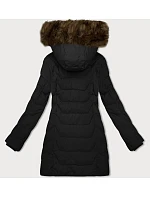 Černobéžová dámská bunda s kapucí model 21439603 - J.STYLE Černobéžová dámská bunda s kapucí model 21439603 - J.STYLE