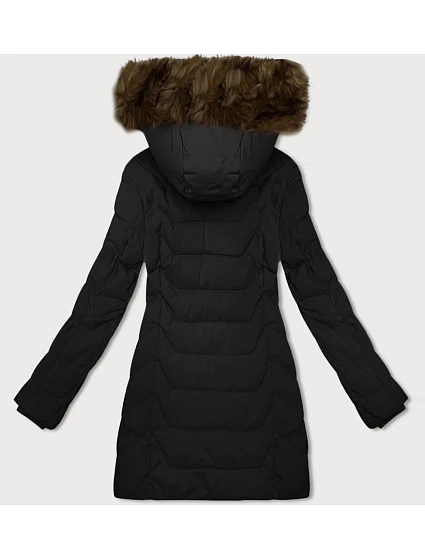 Černobéžová dámská bunda s kapucí model 21439603 - J.STYLE