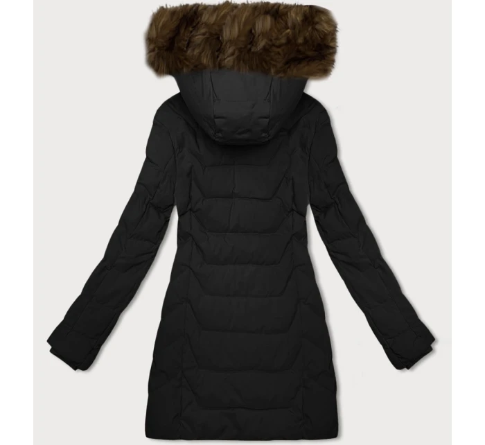 Černobéžová dámská bunda s kapucí model 21439603 - J.STYLE