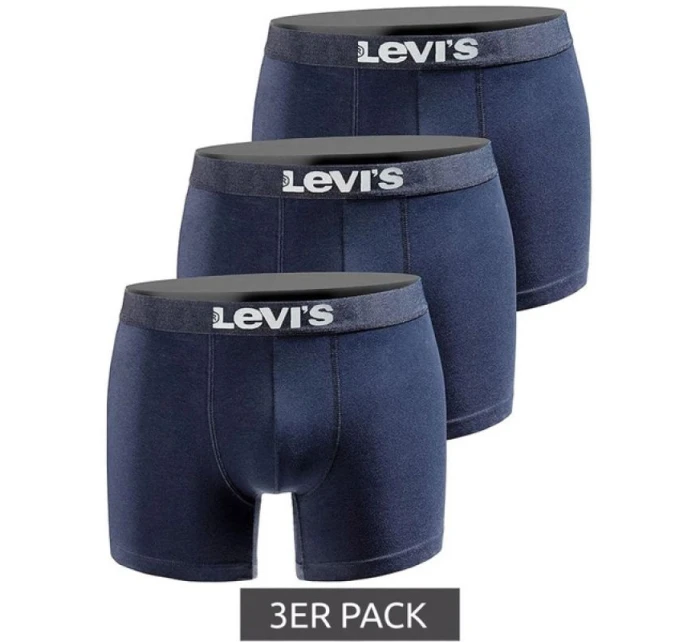 Pánské boxerky Levi's 3-Pack tmavě modré bavlněné boxerky Pánské boxerky Levi's 3-Pack tmavě modré bavlněné boxerky