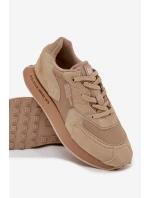 Kožené Sneakersy Pánské Big Star OO174298 Hi-Poly System Béžové Kožené Sneakersy Pánské Big Star OO174298 Hi-Poly System Béžové