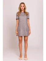 M855 Mini šaty áčkového střihu - grafitové