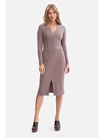 B307 Pletené tužkové šaty - cococa