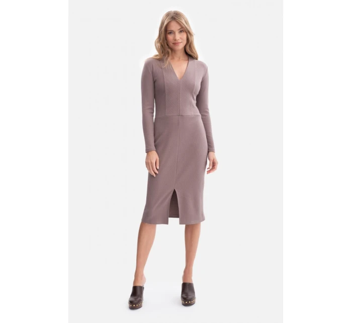 B307 Pletené tužkové šaty - cococa