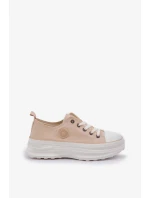 Dámské tenisky na masivní podešvi Big Star – béžové Dámské tenisky na masivní podešvi Big Star – béžové