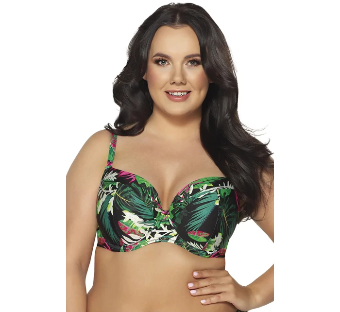 Vrchní díl plavek SK-201 zelený s potiskem - Ava