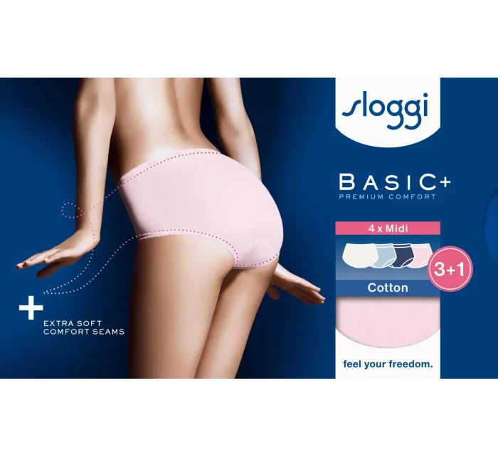 Dámské kalhotky Basic+ Midi C4P - UNKNOWN - vícebarevné V019 - SLOGGI