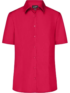 Daiber JN 643 Popelínová business halenka s krátkým rukávem 02.0643 red
