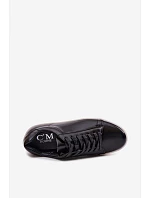 Pánské tenisky z eko kůže Černé Velton Pánské tenisky z eko kůže Černé Velton