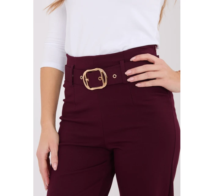 Spodnie IT SP model 21782350 bordowy - FPrice Spodnie IT SP model 21782350 bordowy - FPrice