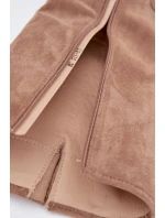 Dámské kozačky kovbojského stylu na podpatku s přezkami Fivelle – tmavě béžové Dámské kozačky kovbojského stylu na podpatku s přezkami Fivelle – tmavě béžové