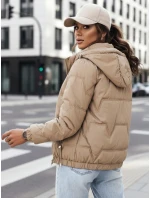 Dámská přechodná prošívaná bunda béžová Dstreet model 21973522 - FashionStreet