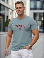 Tshirt męski bawełniany z nadrukiem California petrol model 22316134 - FashionStreet