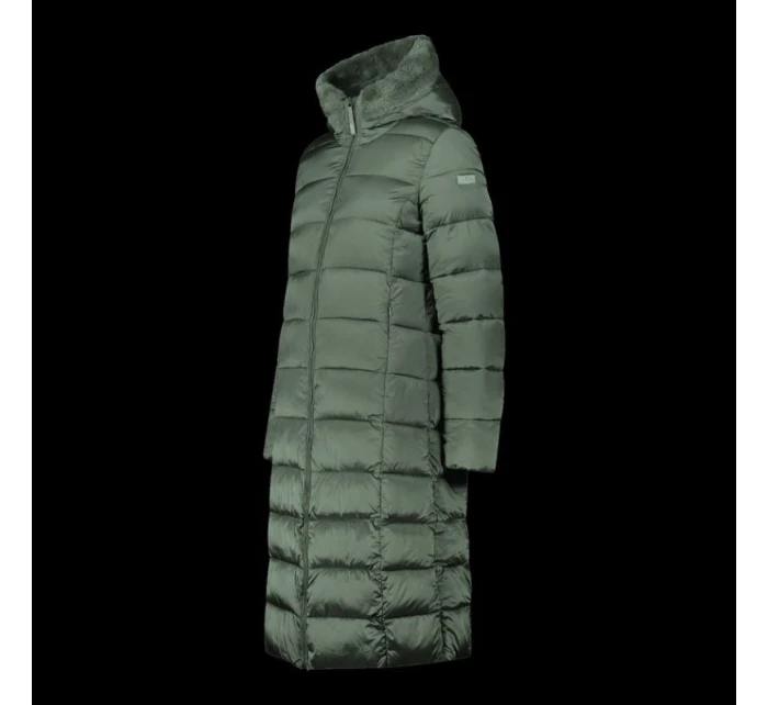 Dámská zimní bunda s kapucí  kabát dlouhý zelený model 21350585 - CMP