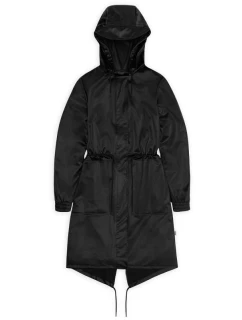 Nepromokavý kabát Rains STRING W PARKA W3 18550 84 BLACK GRAIN