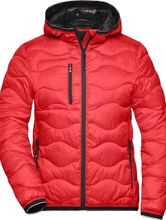 Daiber JN 1155 Dámská prošívaná bunda 02.1155 red/black